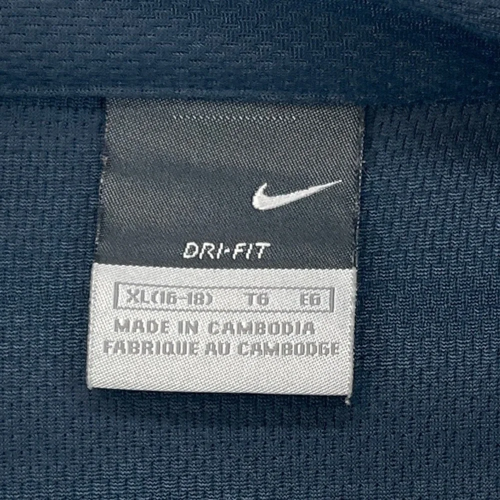 Nike Youth XL Turquoise Navy Blue Dri-FIT Quarter-Zip Pullover‎ Jacket